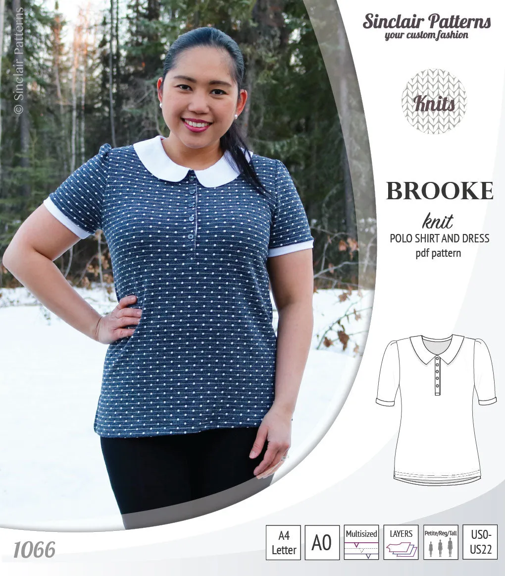 Brooke knit polo shirt and dress for women (PDF)