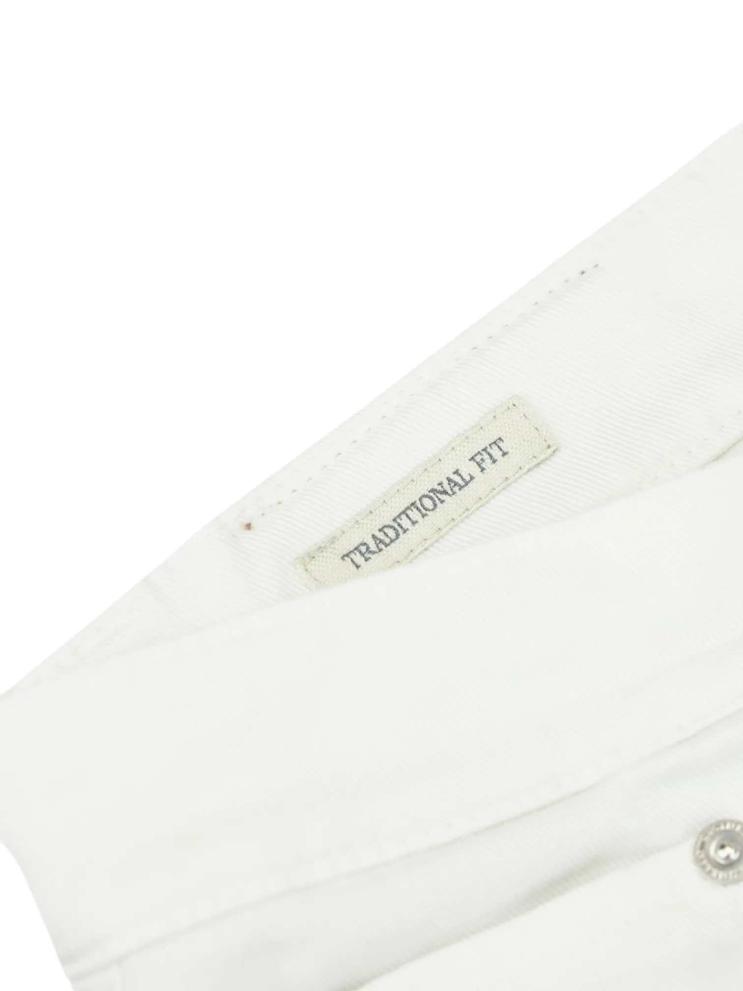 Brunello Cucinelli White Cotton Twill 5-Pocket Chino