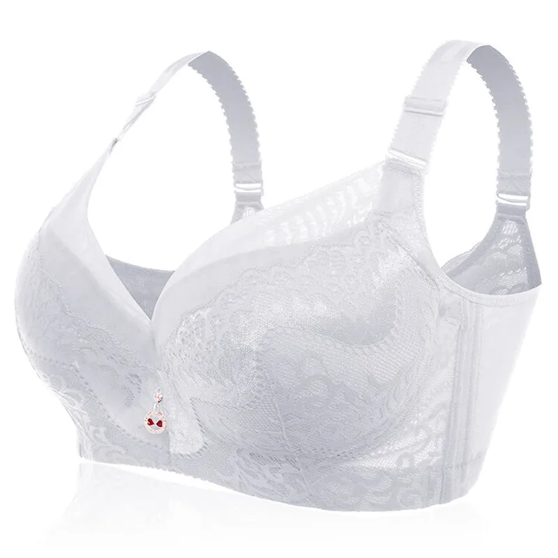 Busty Push Up Underwire Lace Bra That Fits - Red
