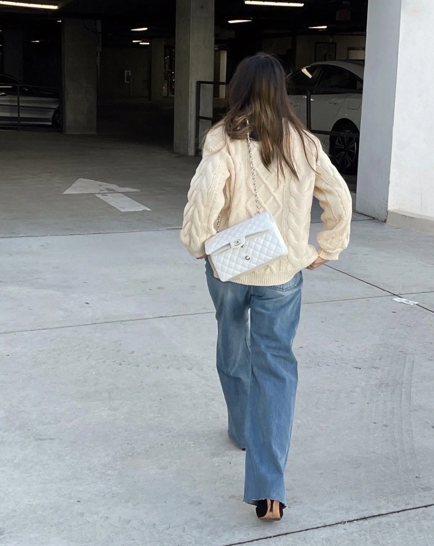 Cable Knit Sweater in Vanilla