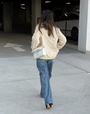 Cable Knit Sweater in Vanilla