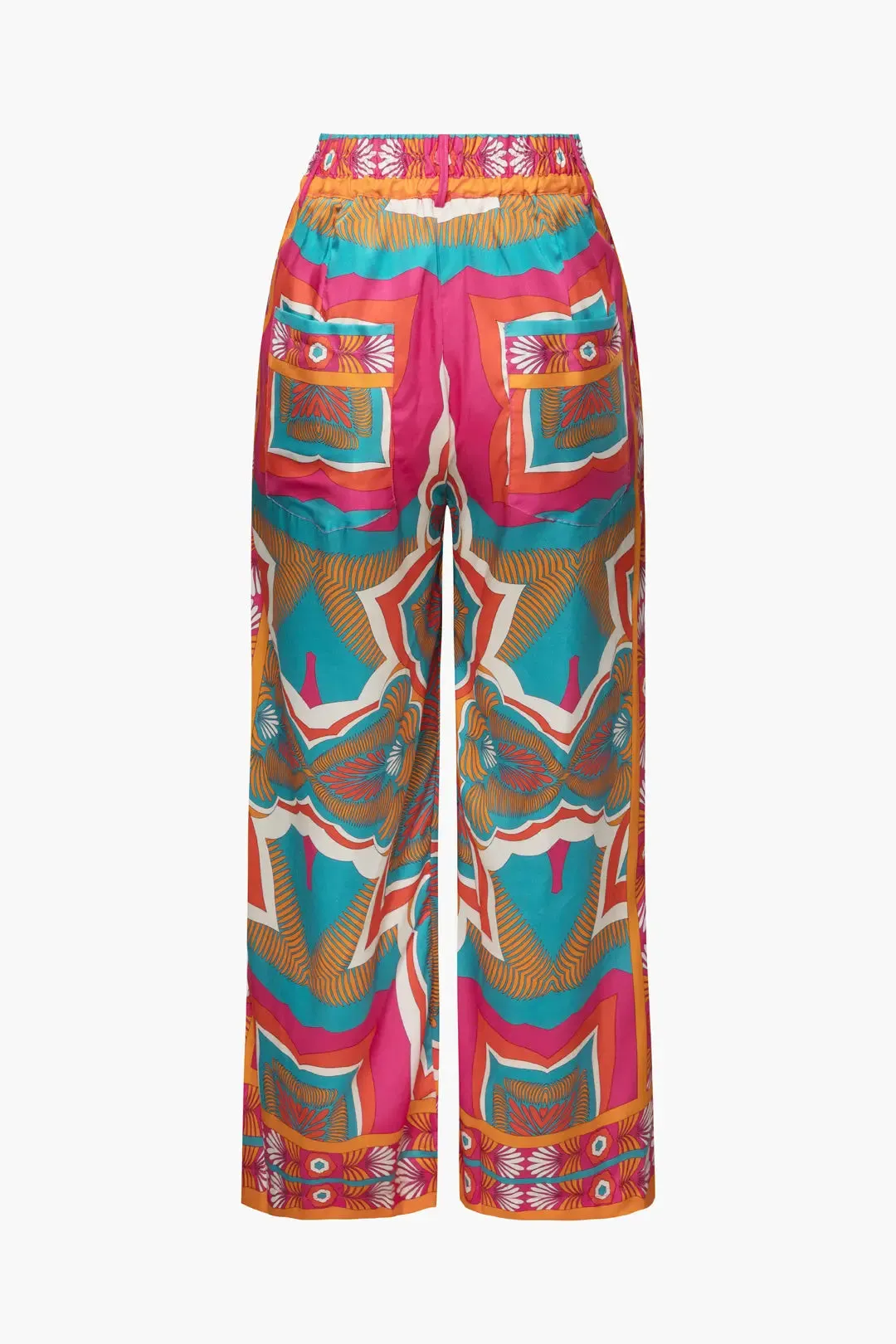 Calista - Trendy High Waisted Print Woman's Pants