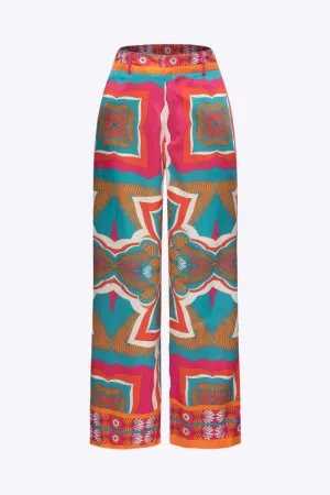 Calista - Trendy High Waisted Print Woman's Pants