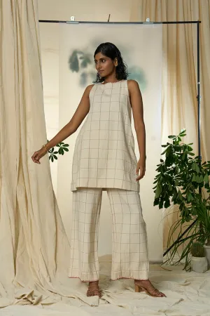 Candy Cane Kala Cotton Sleeveless Dress & Pants Set
