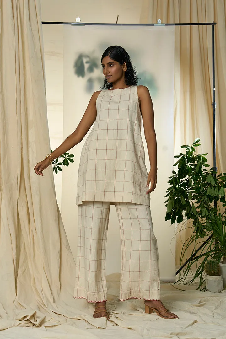 Candy Cane Kala Cotton Sleeveless Dress & Pants Set