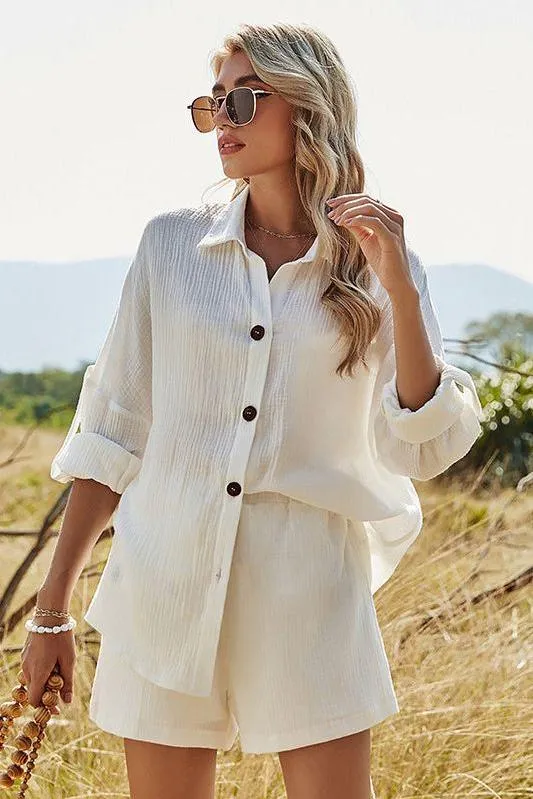 Cara Button-Up & Shorts Set