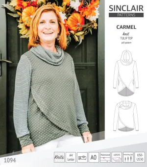 Carmel tulip style knit top with pockets (PDF)