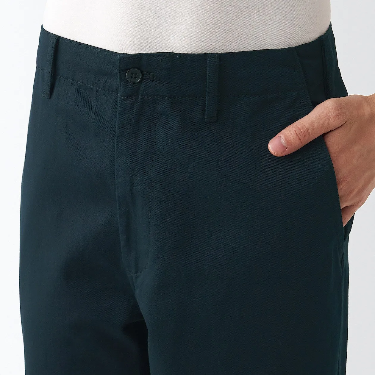 Chino Regular Fit Trousers Regular Leg Length Dark Navy W 33 inch