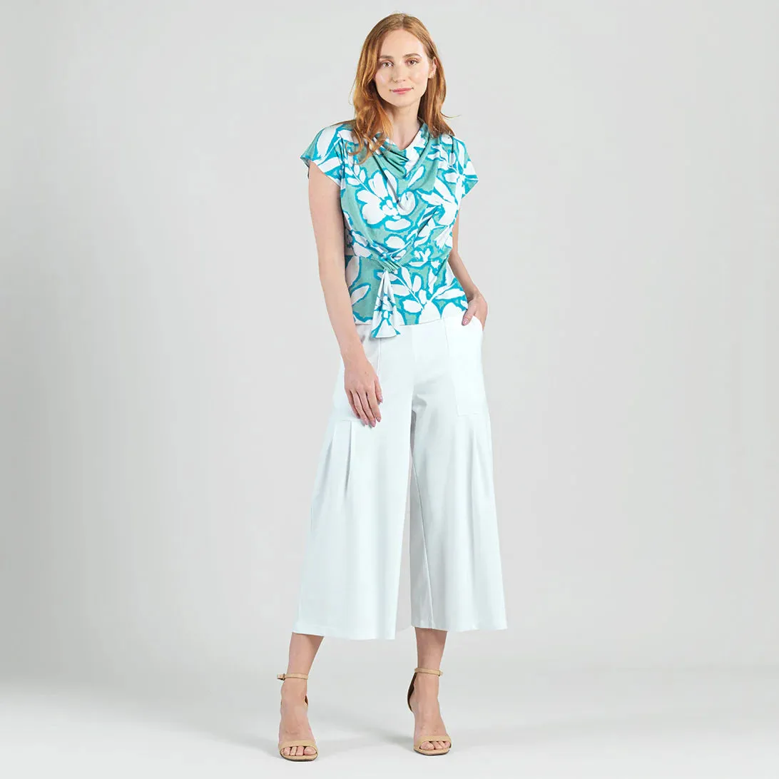 Clara Sunwood Floral Drape Neck Top