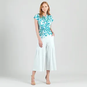Clara Sunwood Floral Drape Neck Top