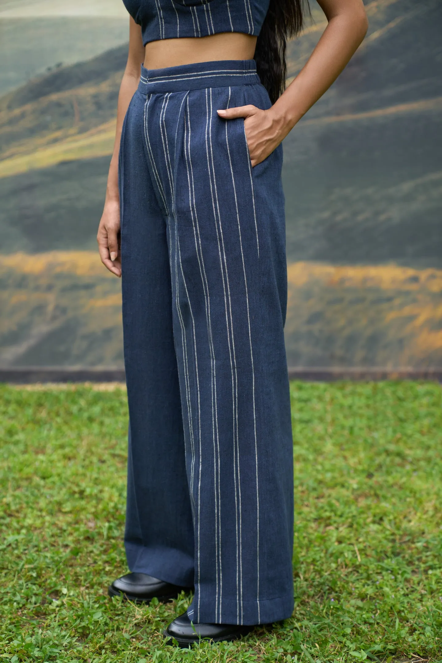 Cobalt Trench Overlay & Pants Set