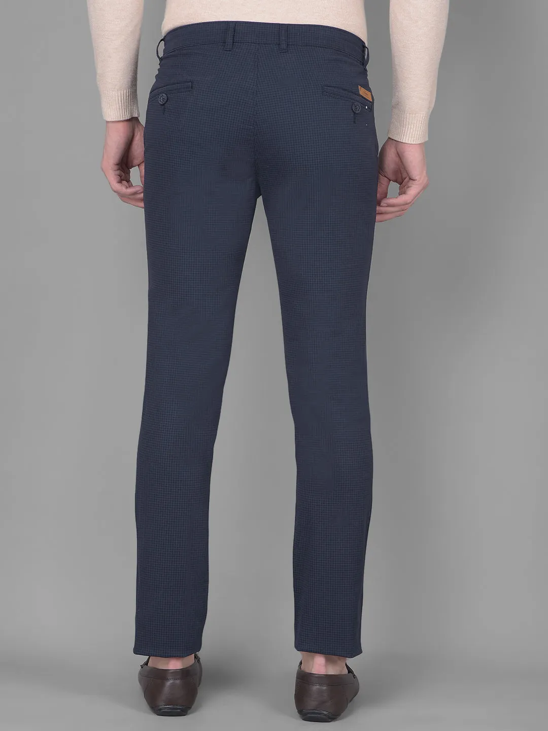 COBB NAVY BLUE SLIM FIT CHINOS