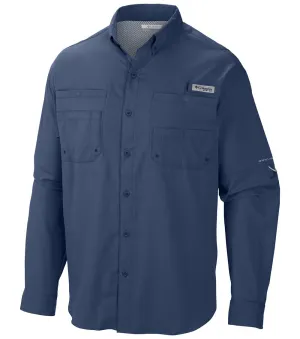 Columbia PFG Tamiami II Long Sleeve Mens Shirt Blue Heron