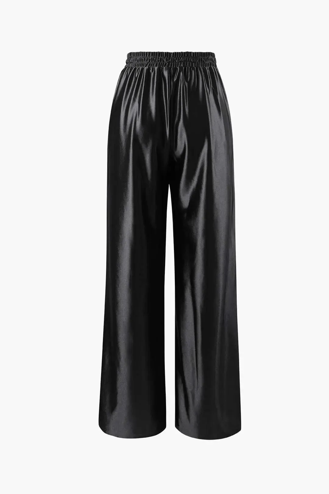 Coral - Smooth Satin Feel Woman's Drawstring Pants