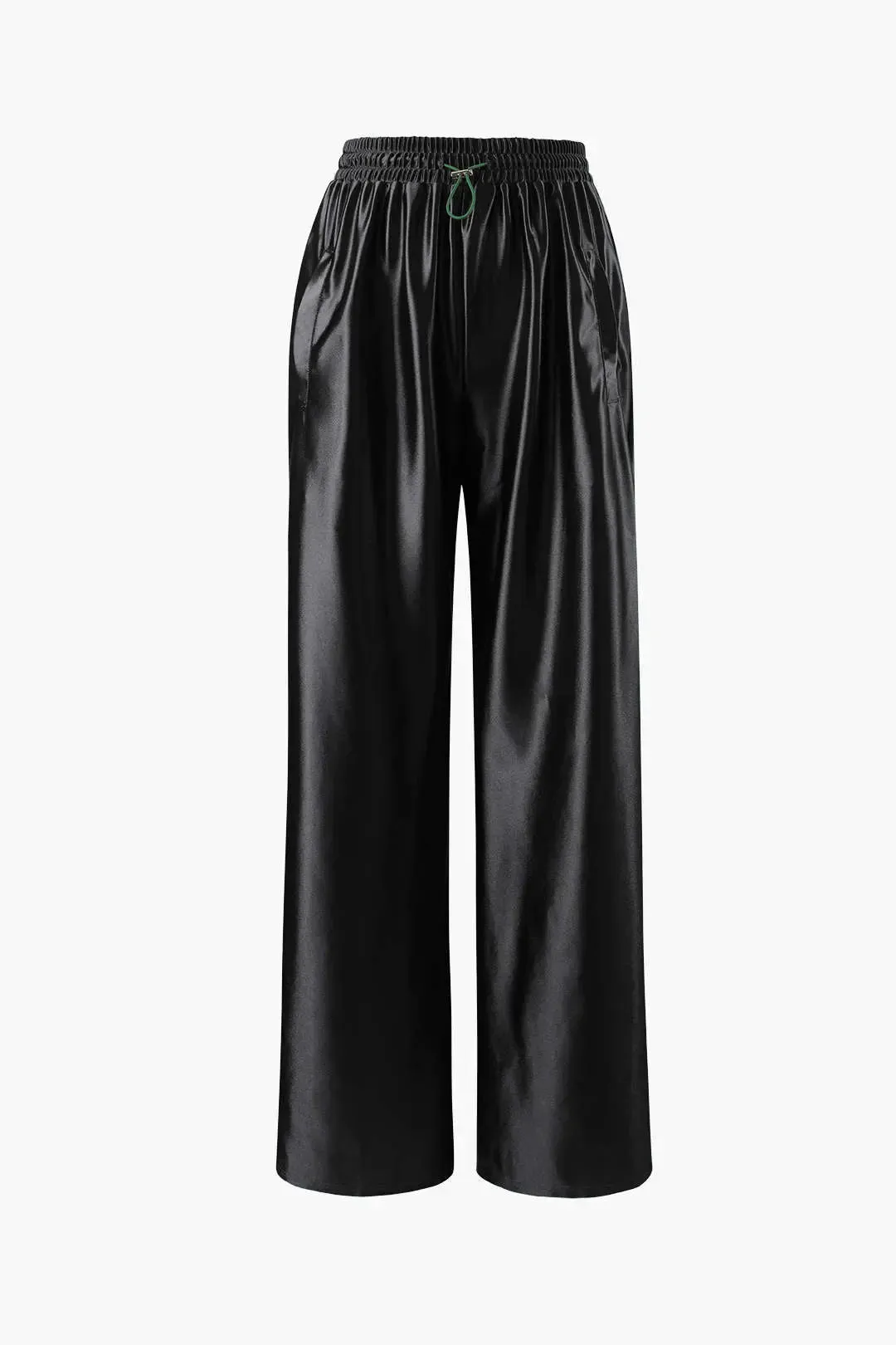 Coral - Smooth Satin Feel Woman's Drawstring Pants