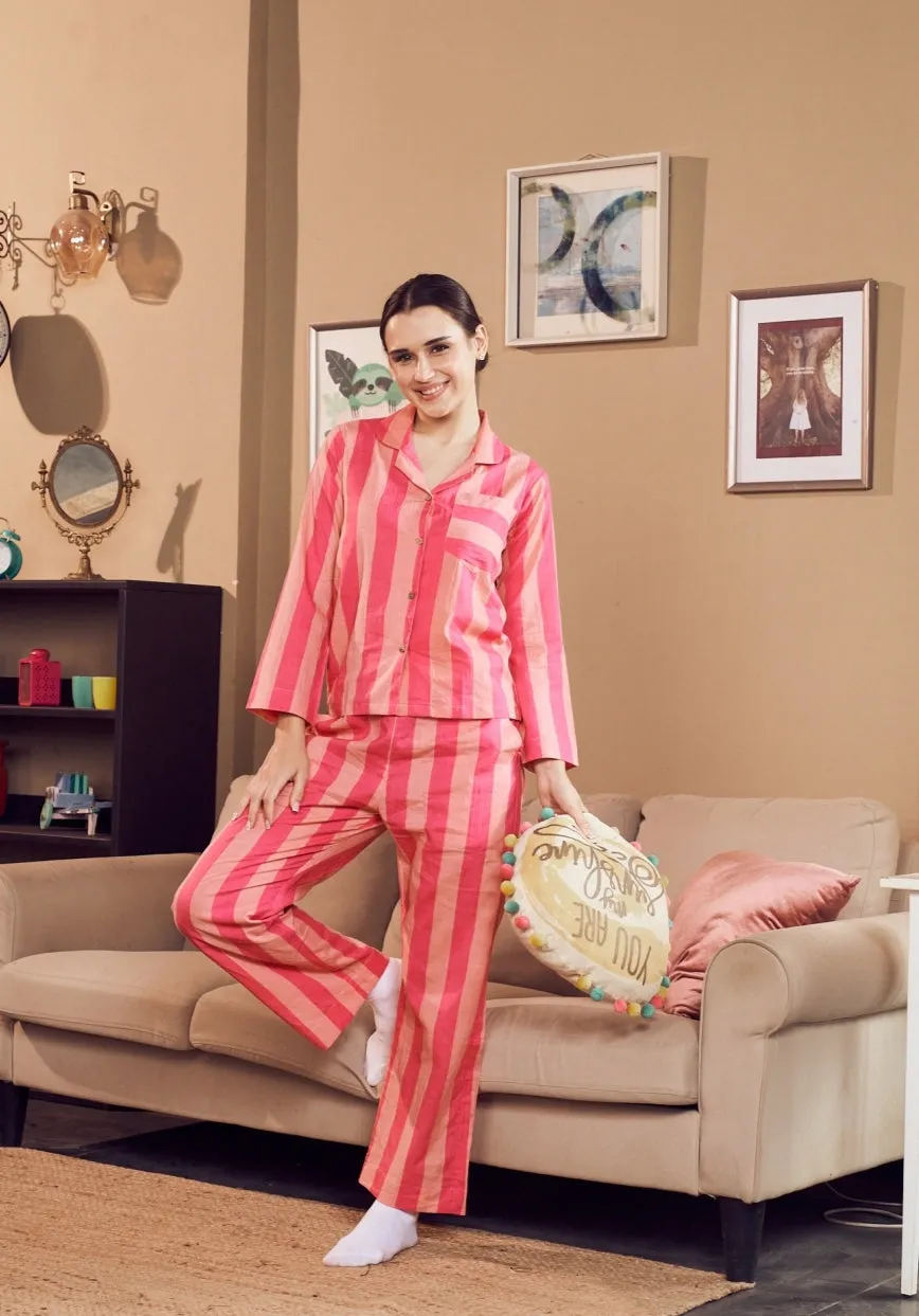 Cotton Candy Stripe Pj Set