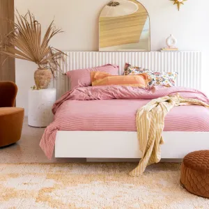 Cotton Comforter Quilt & Shams - Rosie Pink Pinstripe