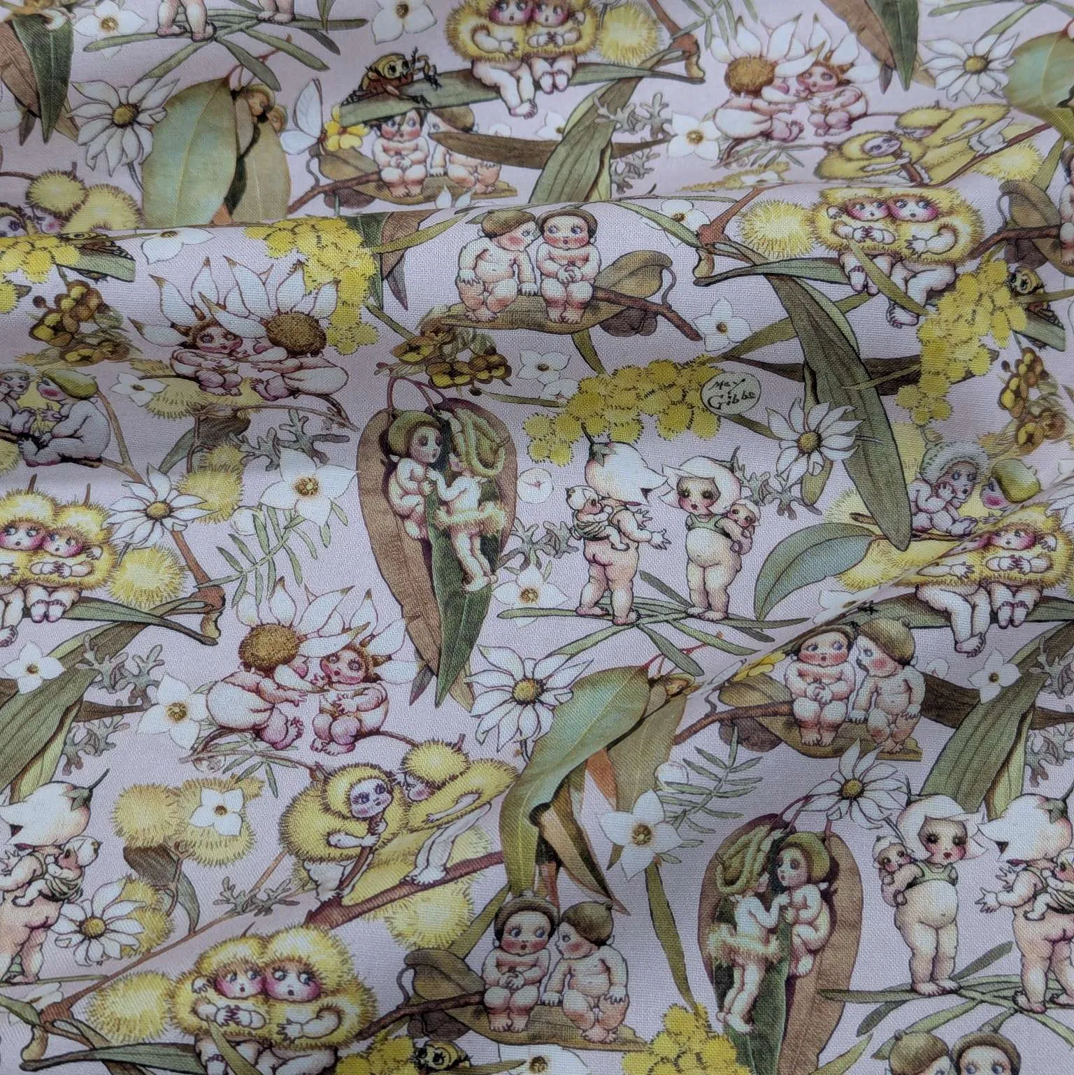 Cotton, May Gibbs - Gossiping Gumnuts in Pink
