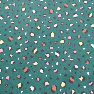 Cotton Poplin, Peta, Green - 2.8m remnant piece