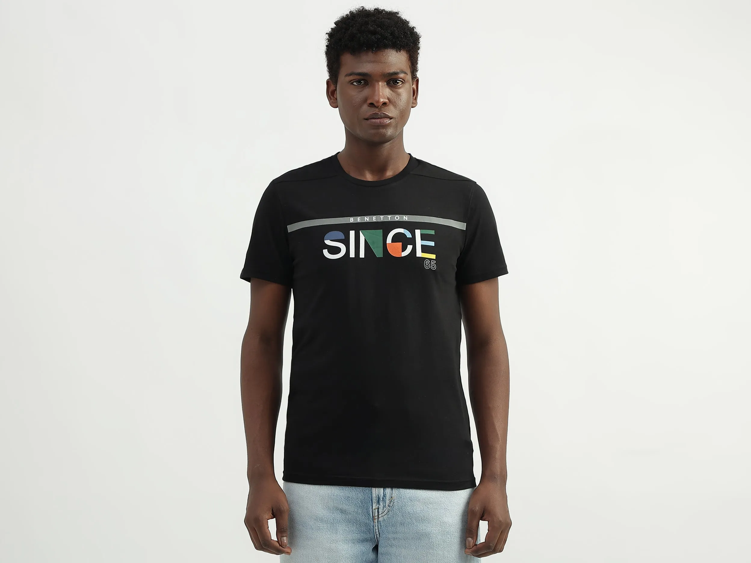Cotton Printed Round Neck Mens T-shirts