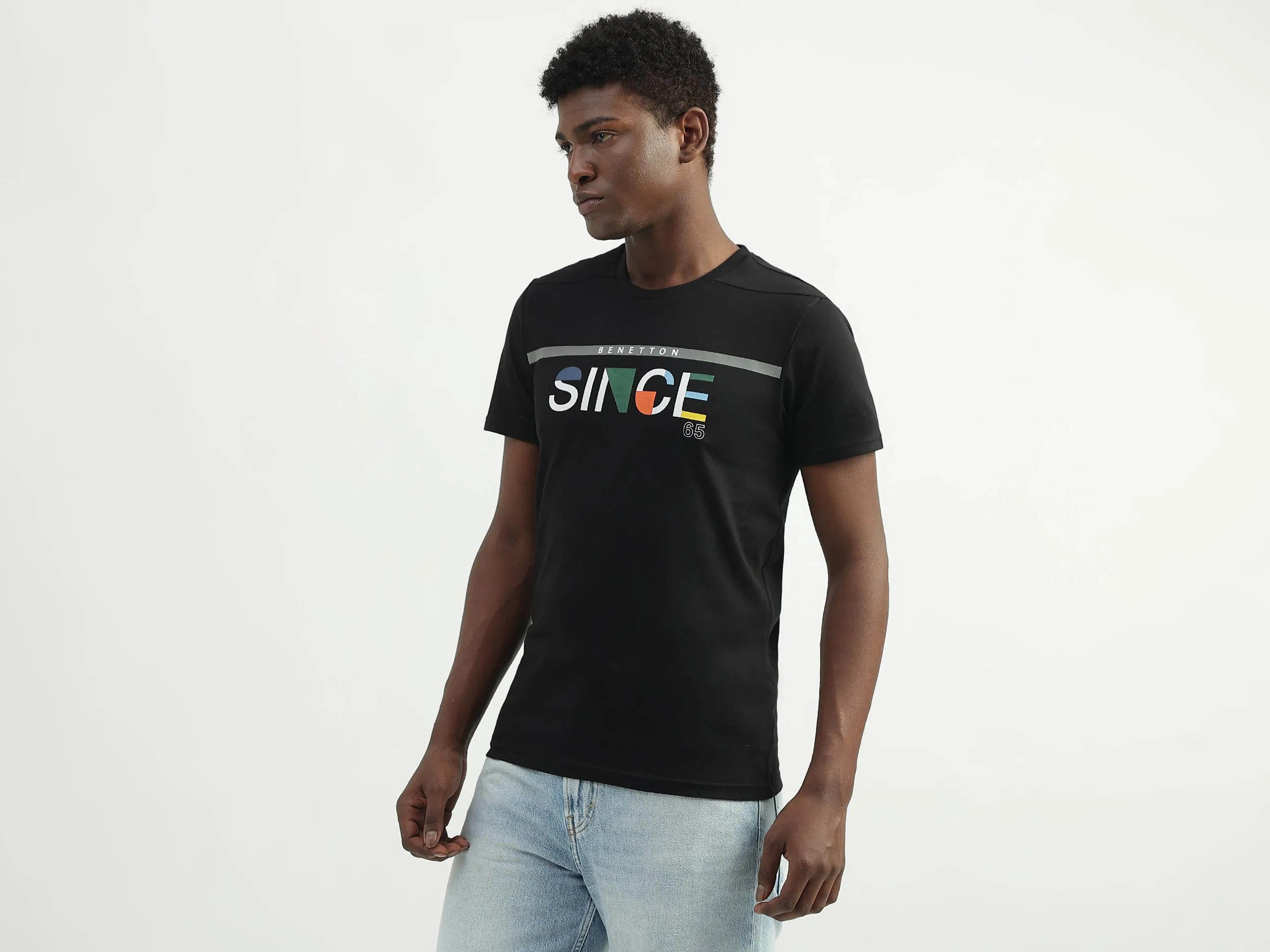 Cotton Printed Round Neck Mens T-shirts