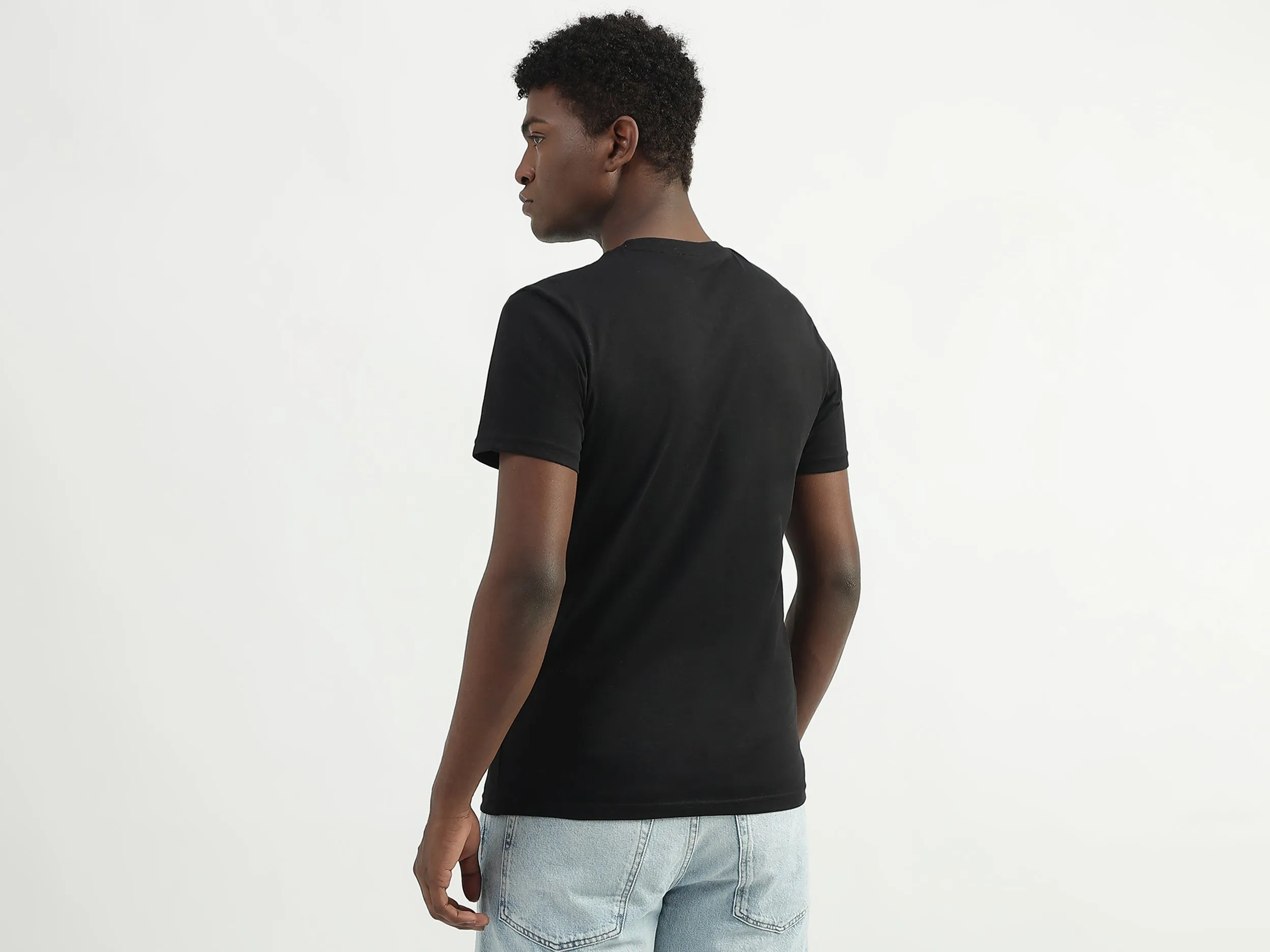 Cotton Printed Round Neck Mens T-shirts