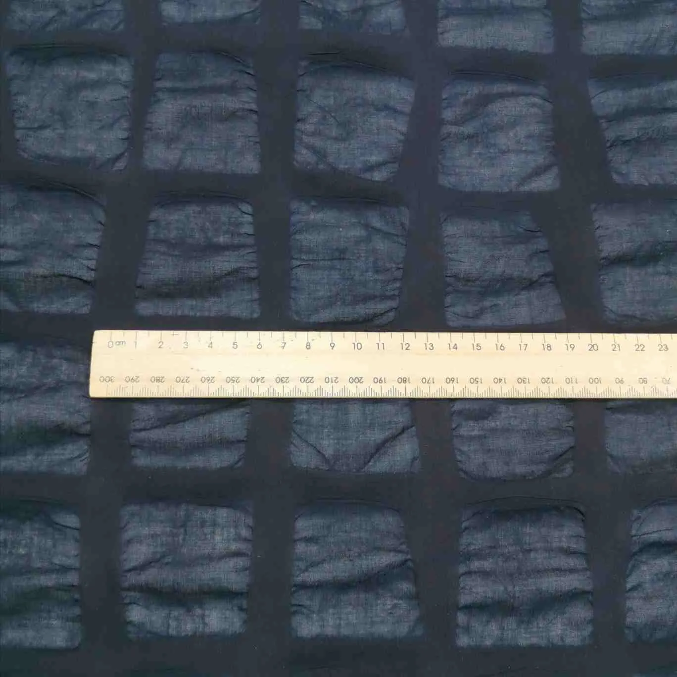 Cotton Voile, Giant Seersucker , Navy
