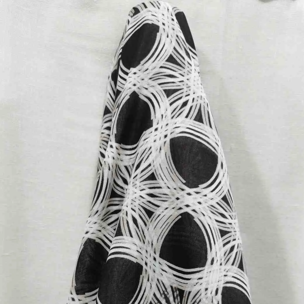 Cotton Voile, Ley Lines, Brown