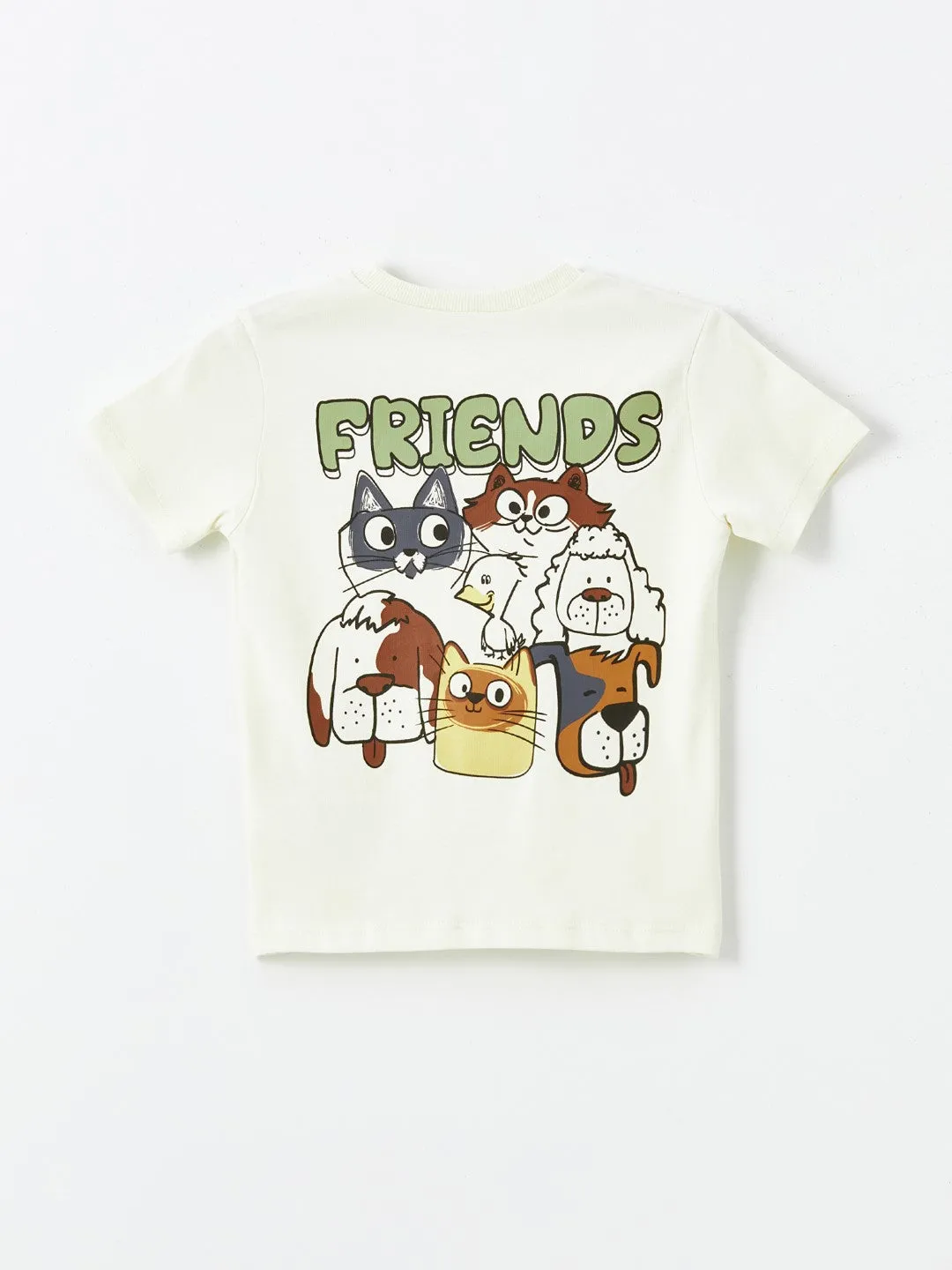 Crew Neck Short Sleeve Printed Baby Boy T-Shirt 2-Pack