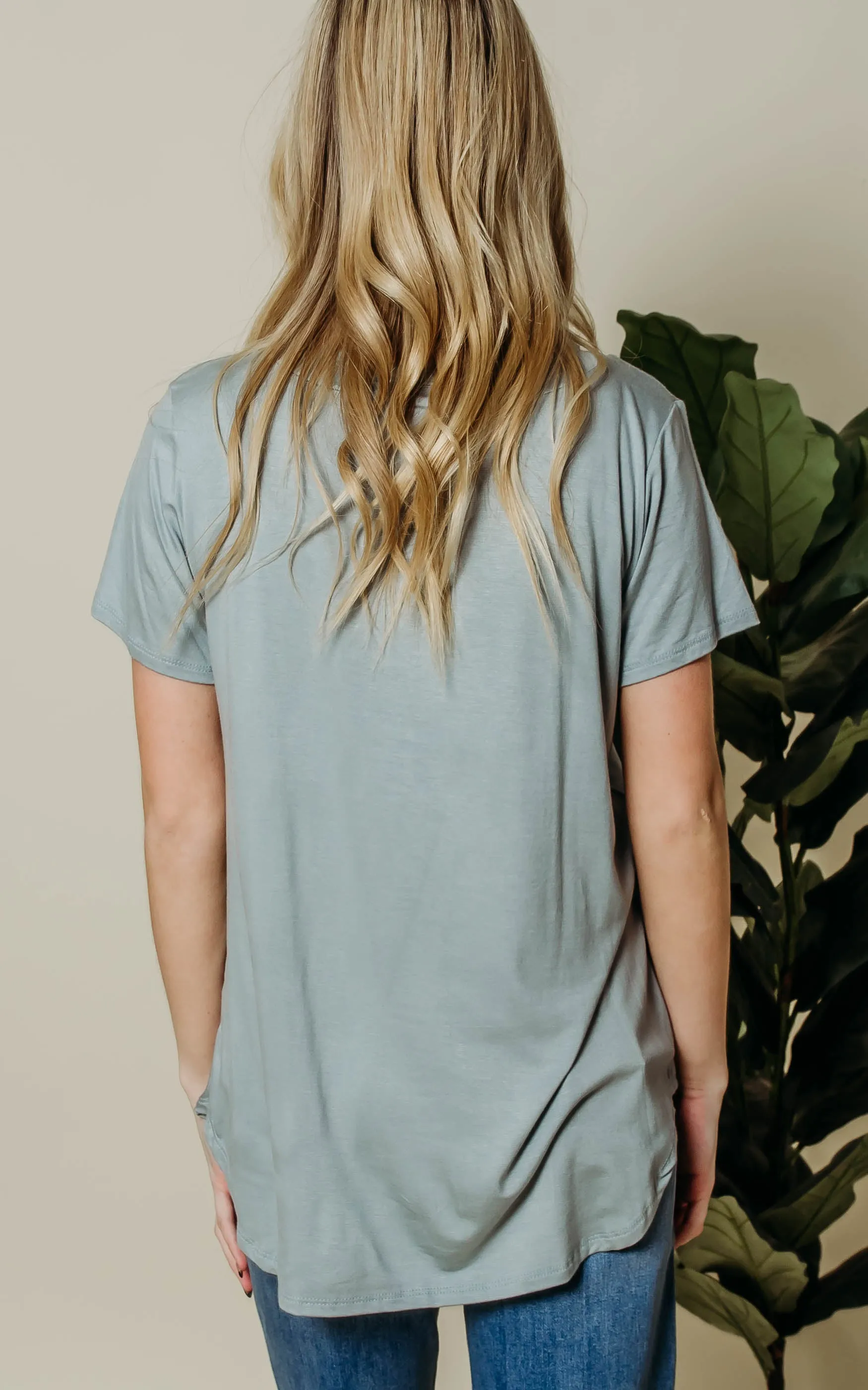 Criss Cross Solid Top- Final Sale
