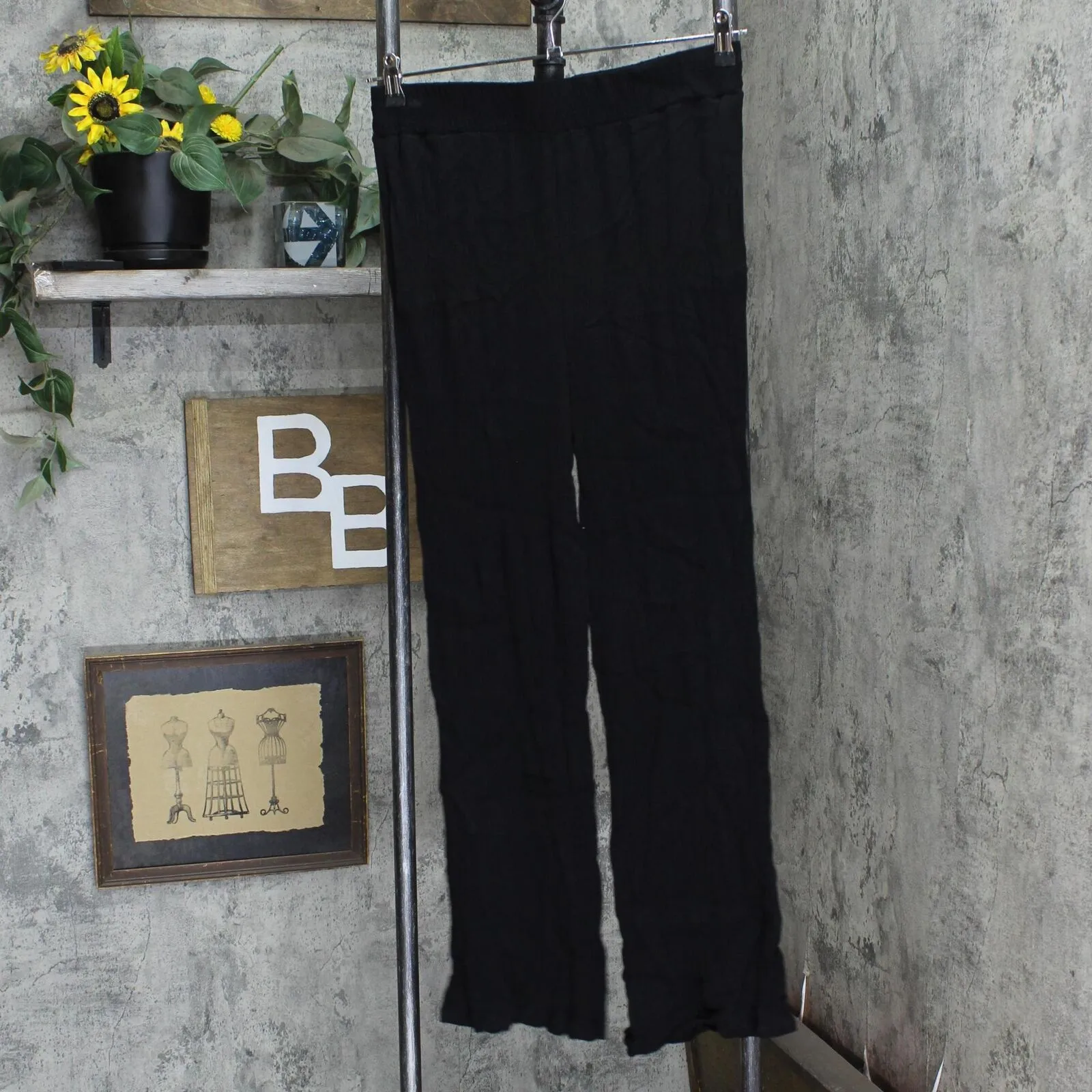Curations Womens Knit Stretch Gauze Pants 166385b3094675 Black M