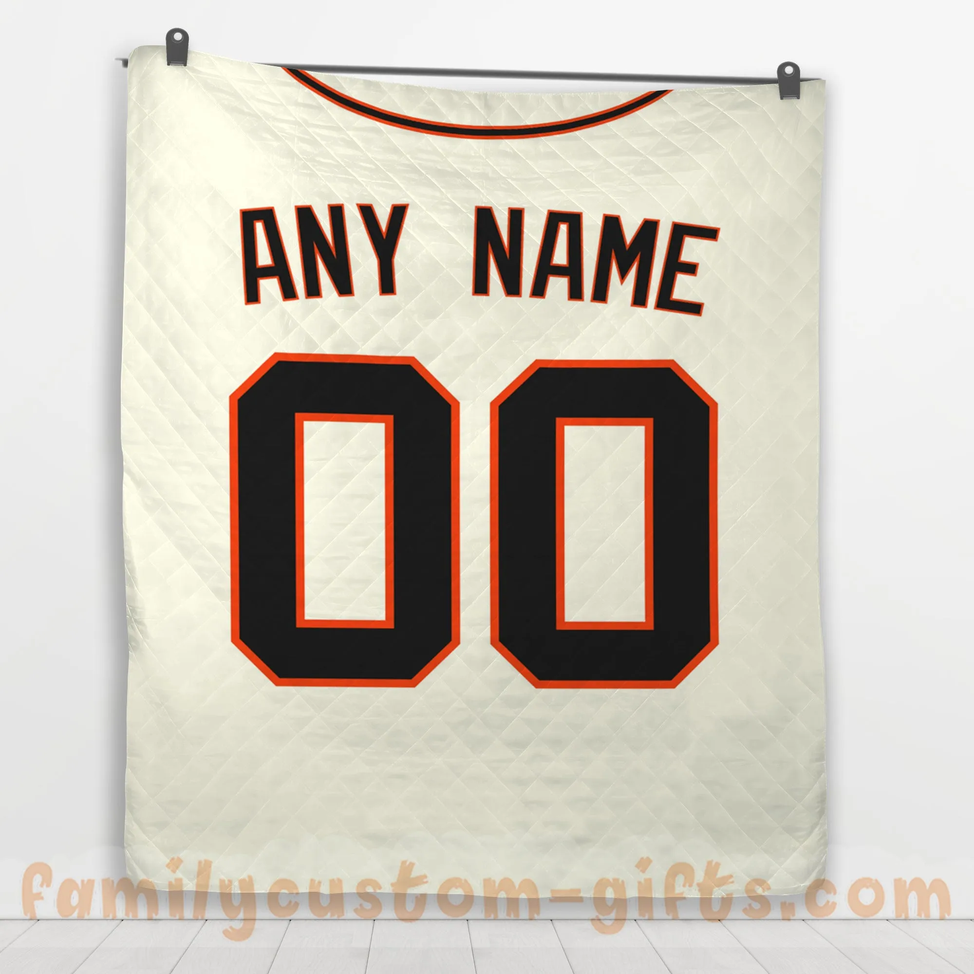 Custom Premium Quilt Blanket San Francisco Jersey Baseball Personalized Quilt Gifts for Her & Him