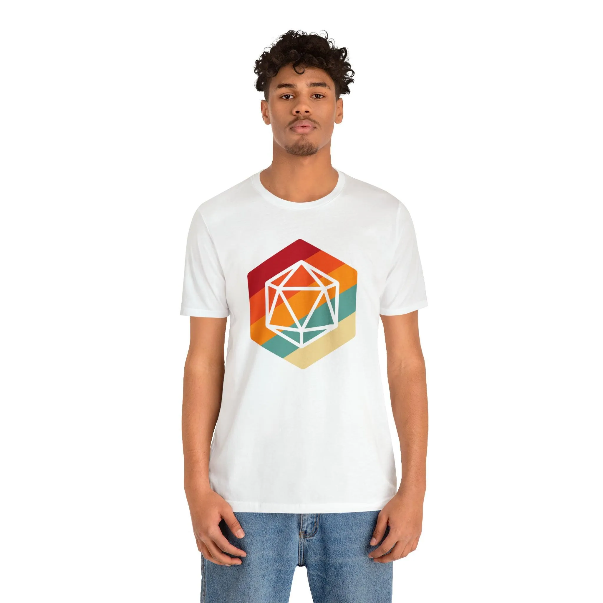 D20 Retro gaming shirt DM gift| | Dungeon Master gift | dnd shirt | ttrpg Nerd tshirt | dungeons and dragons Short Sleeve Tee d20 shirt
