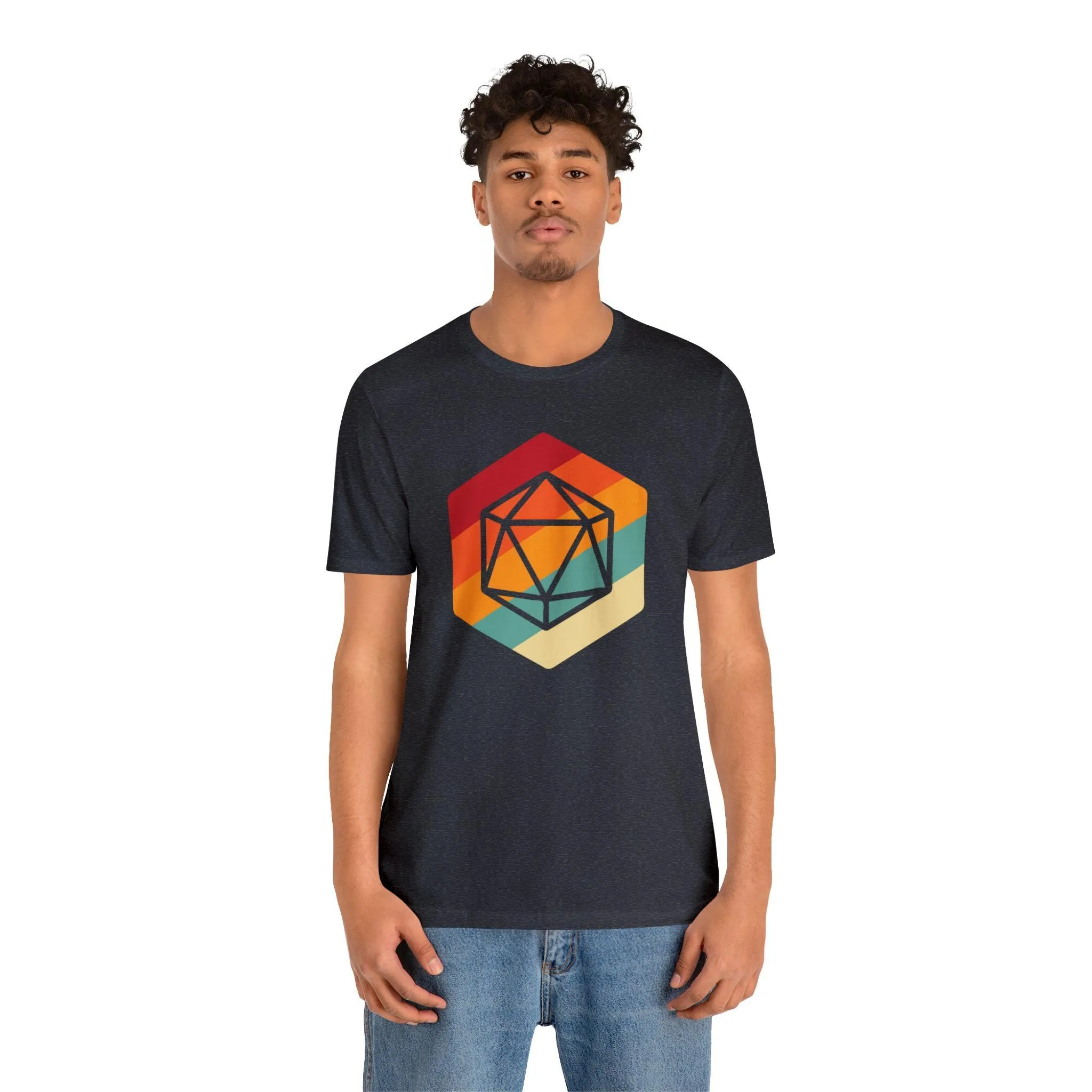 D20 Retro gaming shirt DM gift| | Dungeon Master gift | dnd shirt | ttrpg Nerd tshirt | dungeons and dragons Short Sleeve Tee d20 shirt