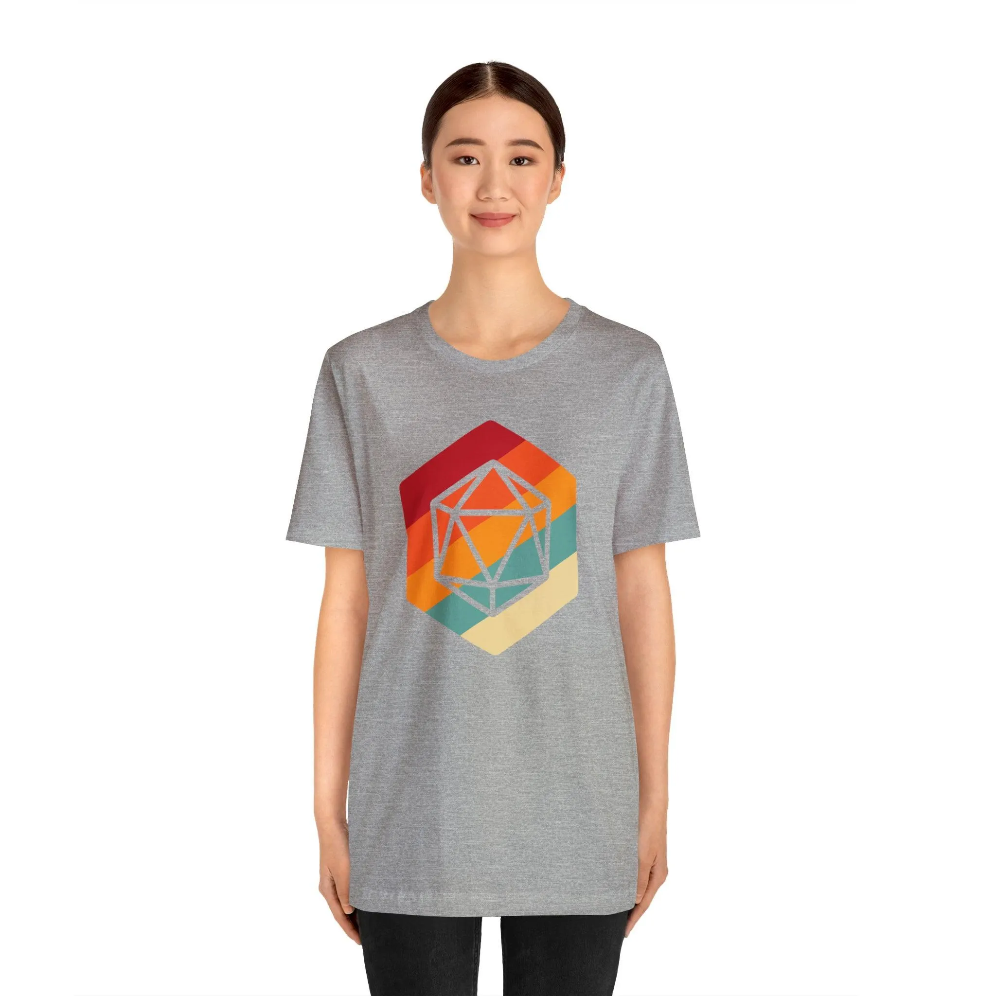 D20 Retro gaming shirt DM gift| | Dungeon Master gift | dnd shirt | ttrpg Nerd tshirt | dungeons and dragons Short Sleeve Tee d20 shirt
