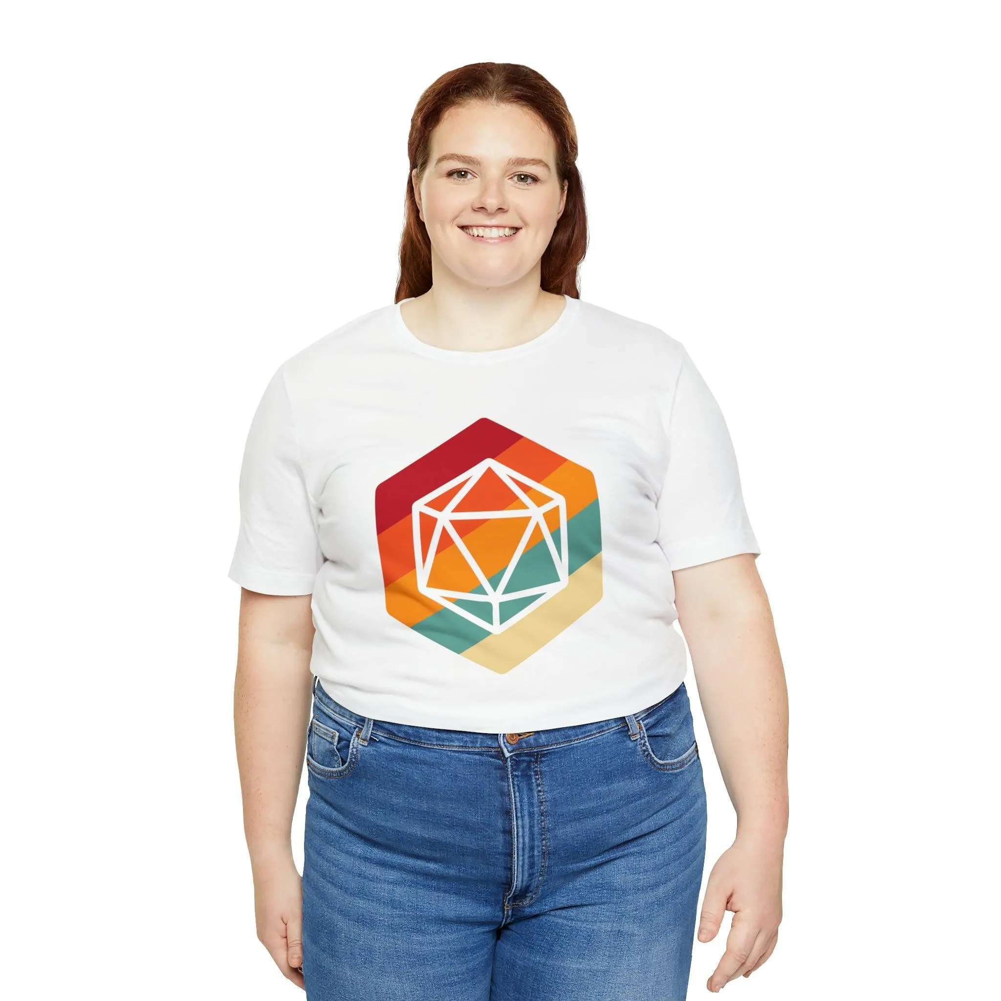 D20 Retro gaming shirt DM gift| | Dungeon Master gift | dnd shirt | ttrpg Nerd tshirt | dungeons and dragons Short Sleeve Tee d20 shirt