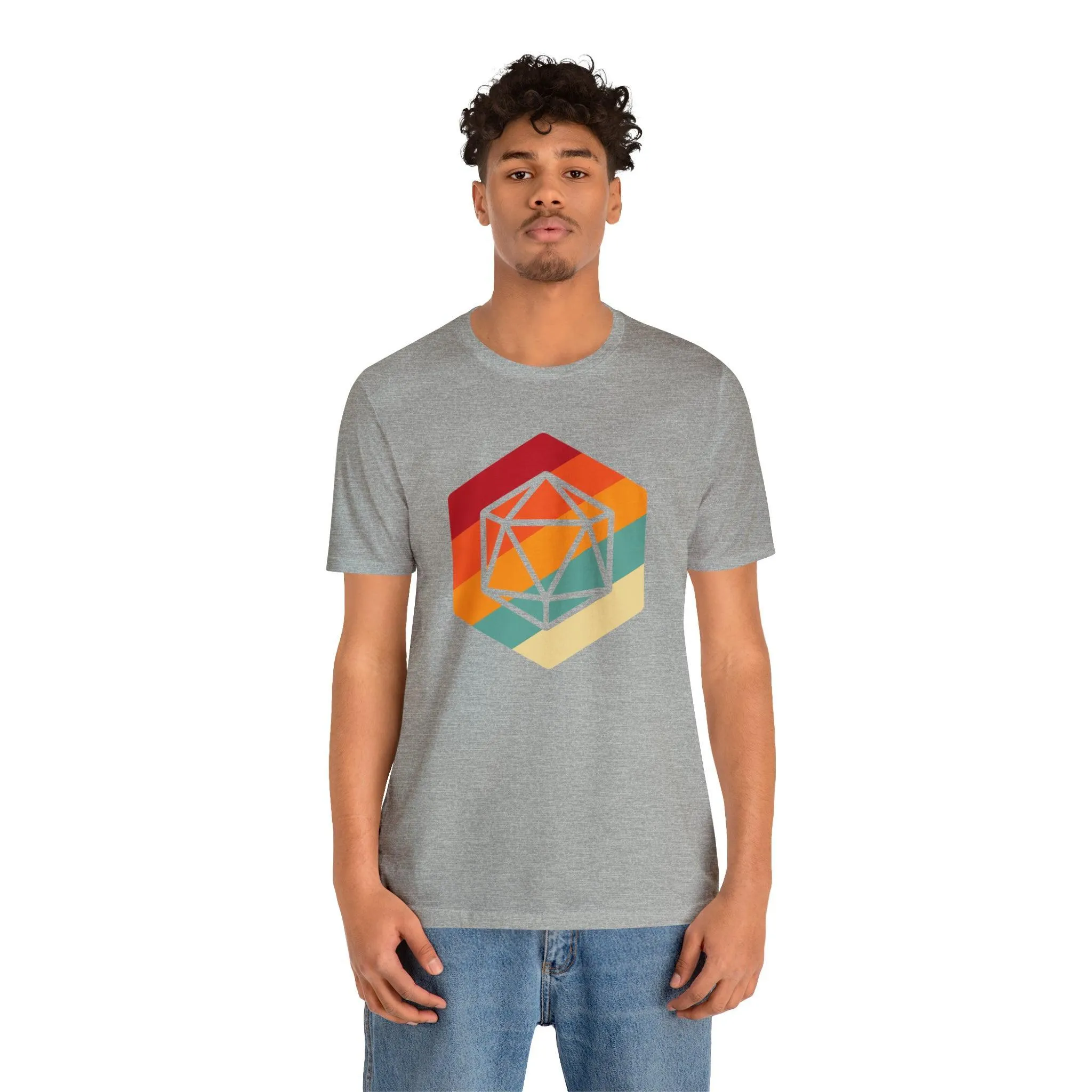 D20 Retro gaming shirt DM gift| | Dungeon Master gift | dnd shirt | ttrpg Nerd tshirt | dungeons and dragons Short Sleeve Tee d20 shirt