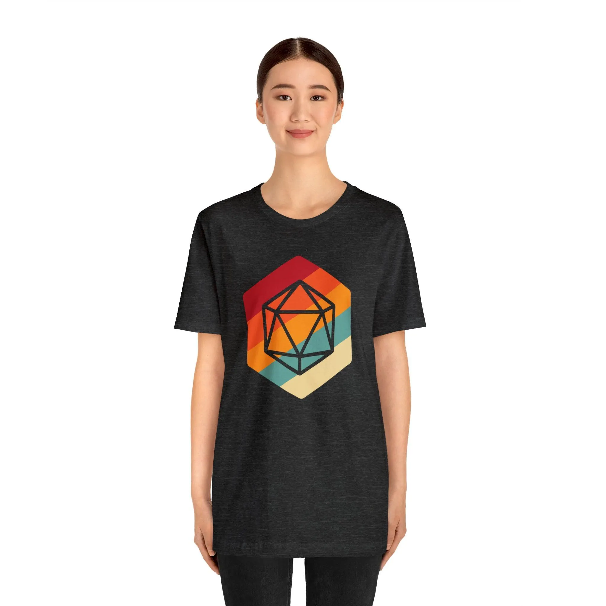 D20 Retro gaming shirt DM gift| | Dungeon Master gift | dnd shirt | ttrpg Nerd tshirt | dungeons and dragons Short Sleeve Tee d20 shirt