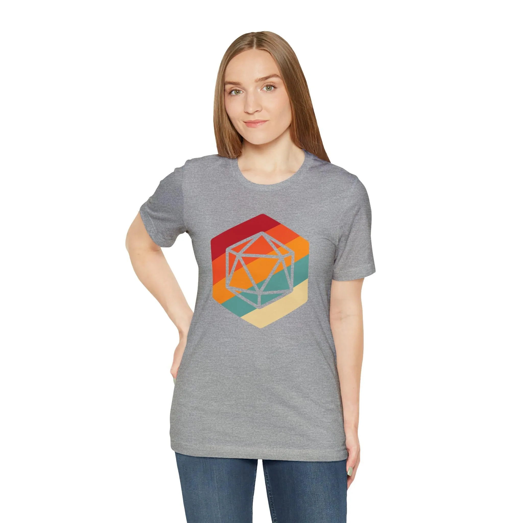 D20 Retro gaming shirt DM gift| | Dungeon Master gift | dnd shirt | ttrpg Nerd tshirt | dungeons and dragons Short Sleeve Tee d20 shirt