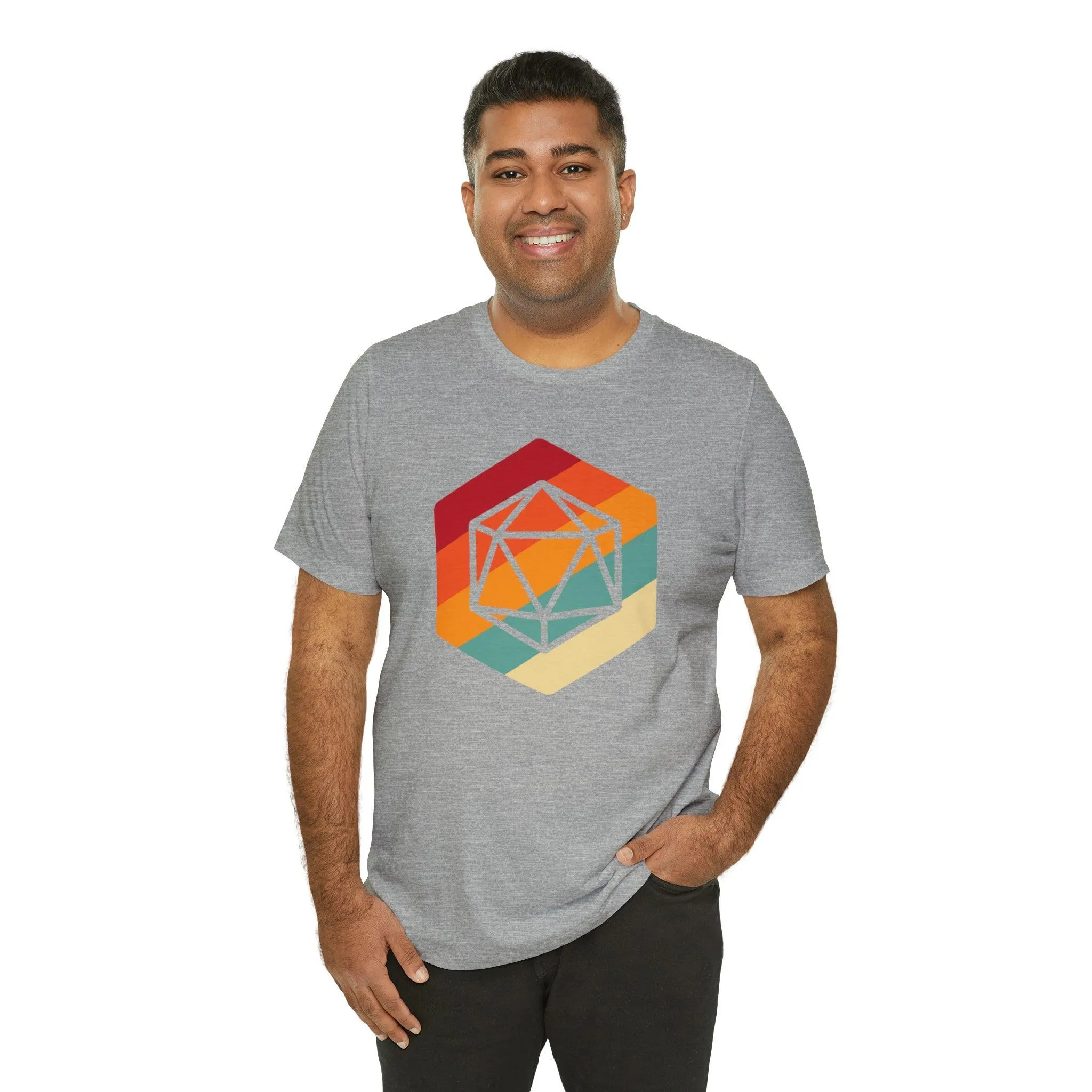 D20 Retro gaming shirt DM gift| | Dungeon Master gift | dnd shirt | ttrpg Nerd tshirt | dungeons and dragons Short Sleeve Tee d20 shirt