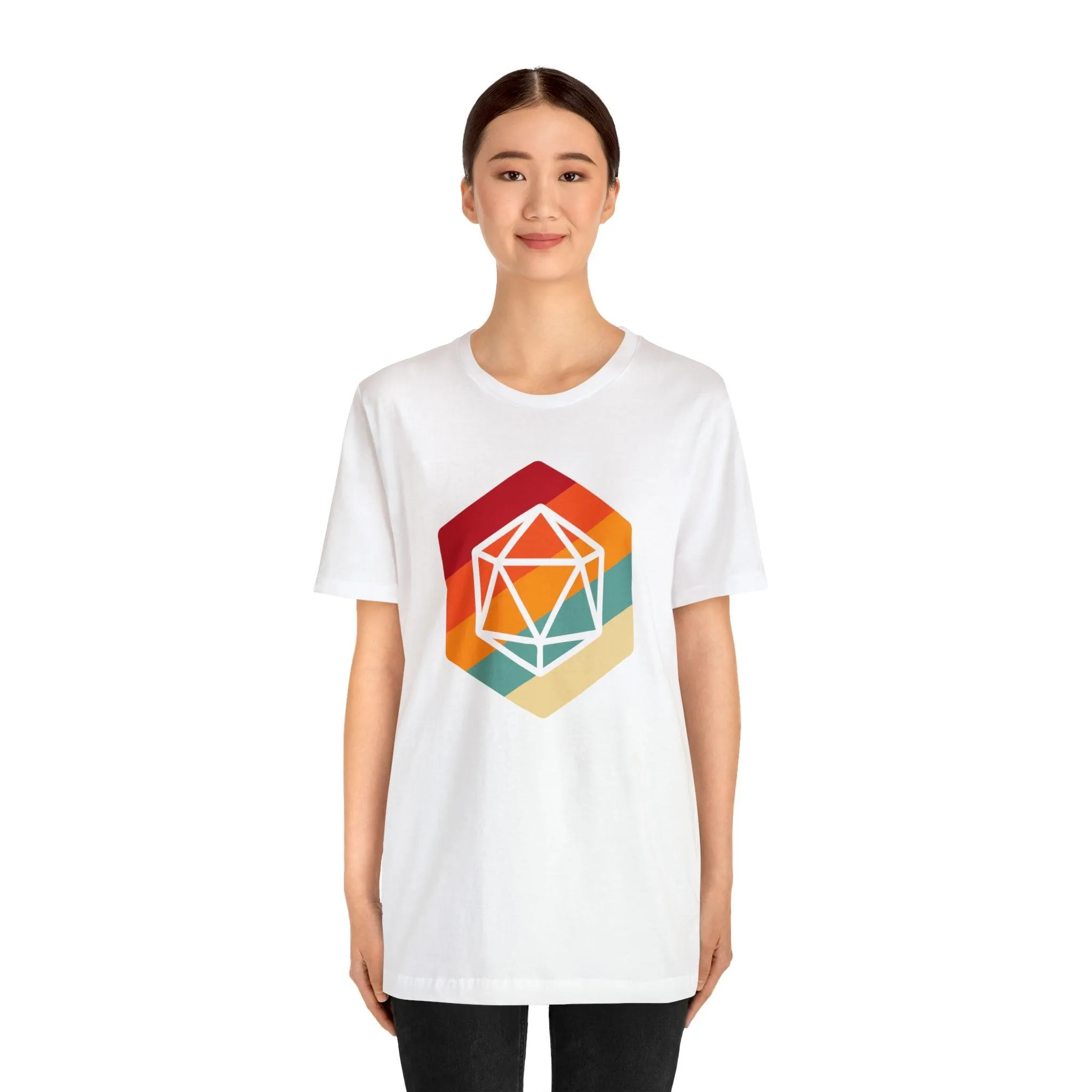 D20 Retro gaming shirt DM gift| | Dungeon Master gift | dnd shirt | ttrpg Nerd tshirt | dungeons and dragons Short Sleeve Tee d20 shirt