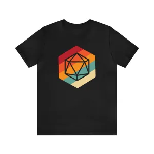 D20 Retro gaming shirt DM gift| | Dungeon Master gift | dnd shirt | ttrpg Nerd tshirt | dungeons and dragons Short Sleeve Tee d20 shirt