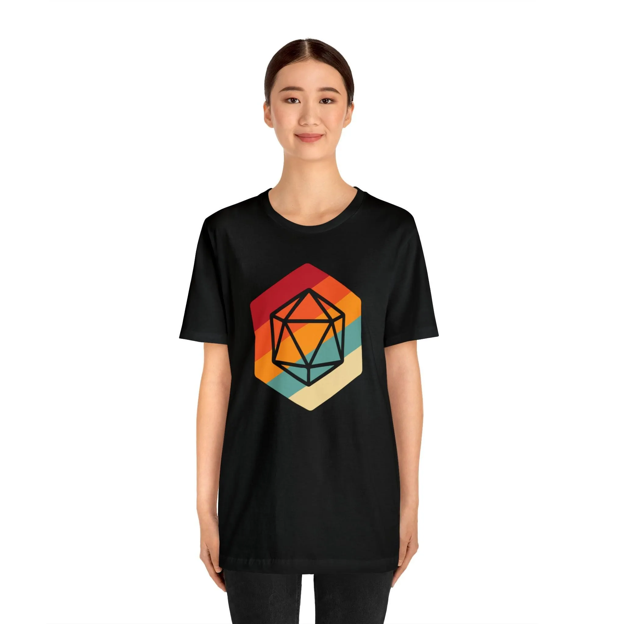D20 Retro gaming shirt DM gift| | Dungeon Master gift | dnd shirt | ttrpg Nerd tshirt | dungeons and dragons Short Sleeve Tee d20 shirt