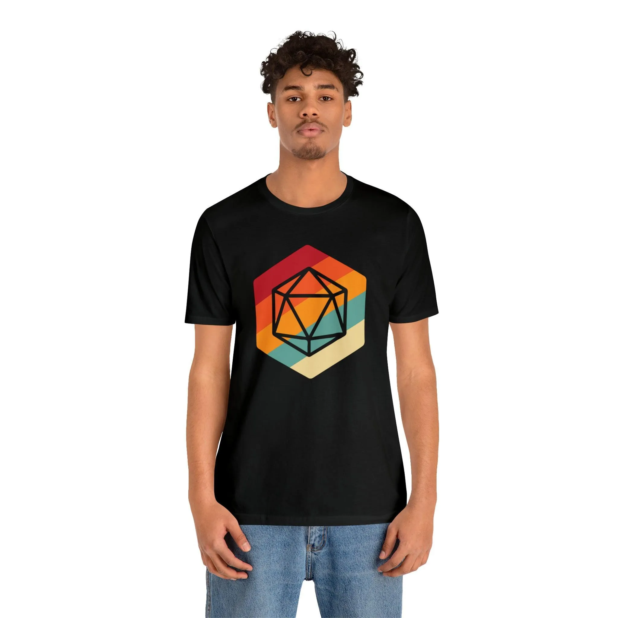 D20 Retro gaming shirt DM gift| | Dungeon Master gift | dnd shirt | ttrpg Nerd tshirt | dungeons and dragons Short Sleeve Tee d20 shirt