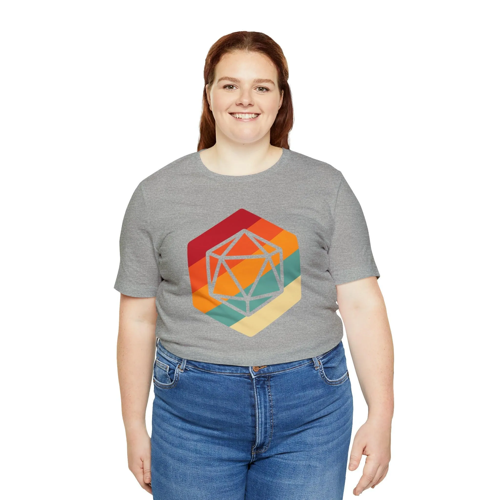 D20 Retro gaming shirt DM gift| | Dungeon Master gift | dnd shirt | ttrpg Nerd tshirt | dungeons and dragons Short Sleeve Tee d20 shirt