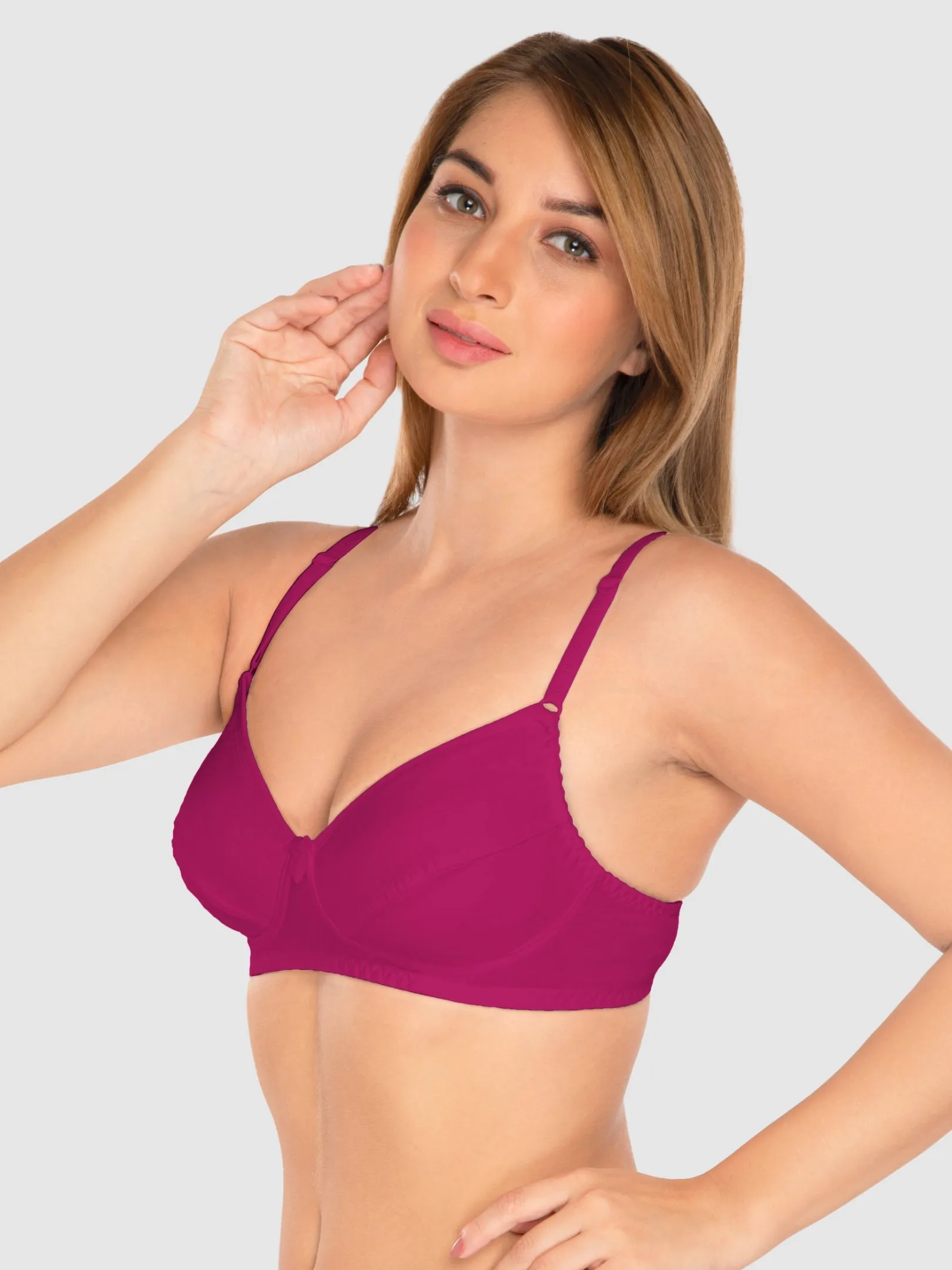 Daisy Dee Pink Non Padded Non Wired Full Coverage Bra NCLBR-R.Pink