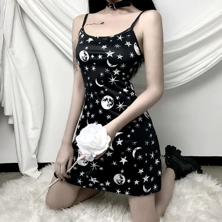 Dark print dress yc22959