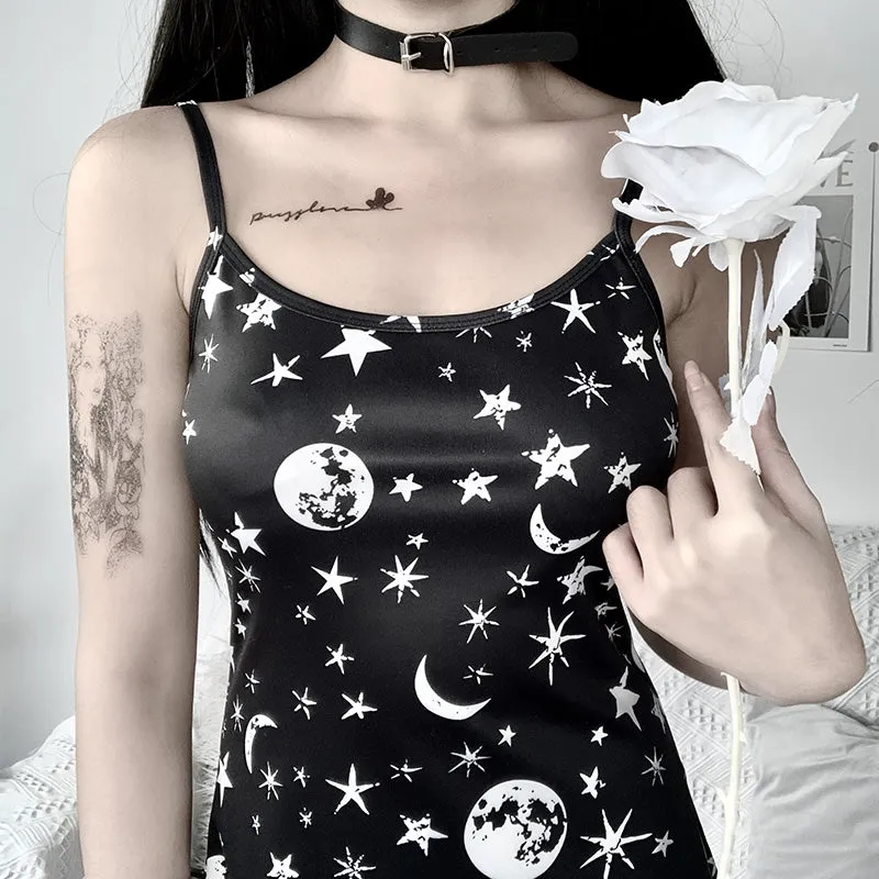 Dark print dress yc22959