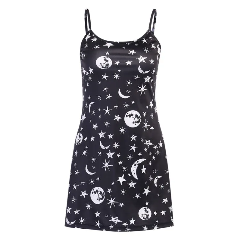 Dark print dress yc22959