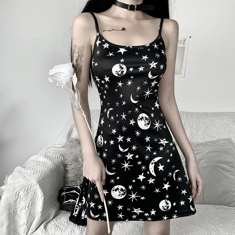 Dark print dress yc22959